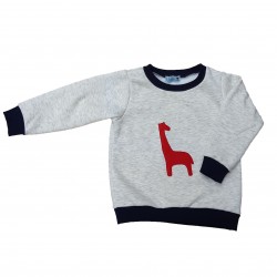 Sweat-Shirt motif Girafe Rouge