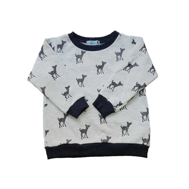 Sweat-shirt enfant motif Faon