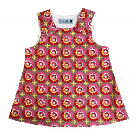 Robe bébé motif fleurs à pois