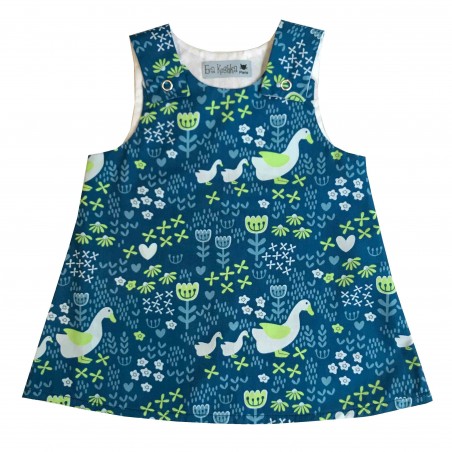 Robe bébé  motif oies