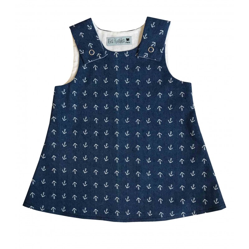 Robe bébé motif ancre marine